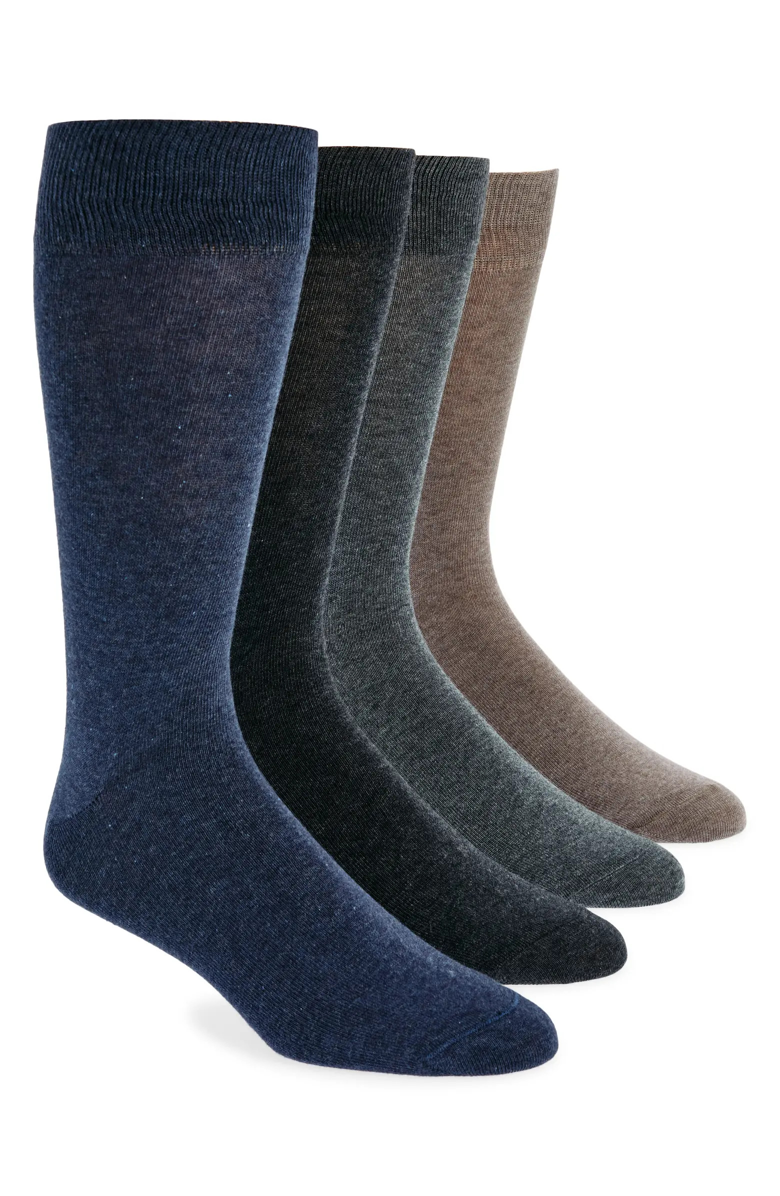 Nordstrom Assorted 4-Pack Pima Cotton Blend Dress Socks | Nordstrom | Nordstrom