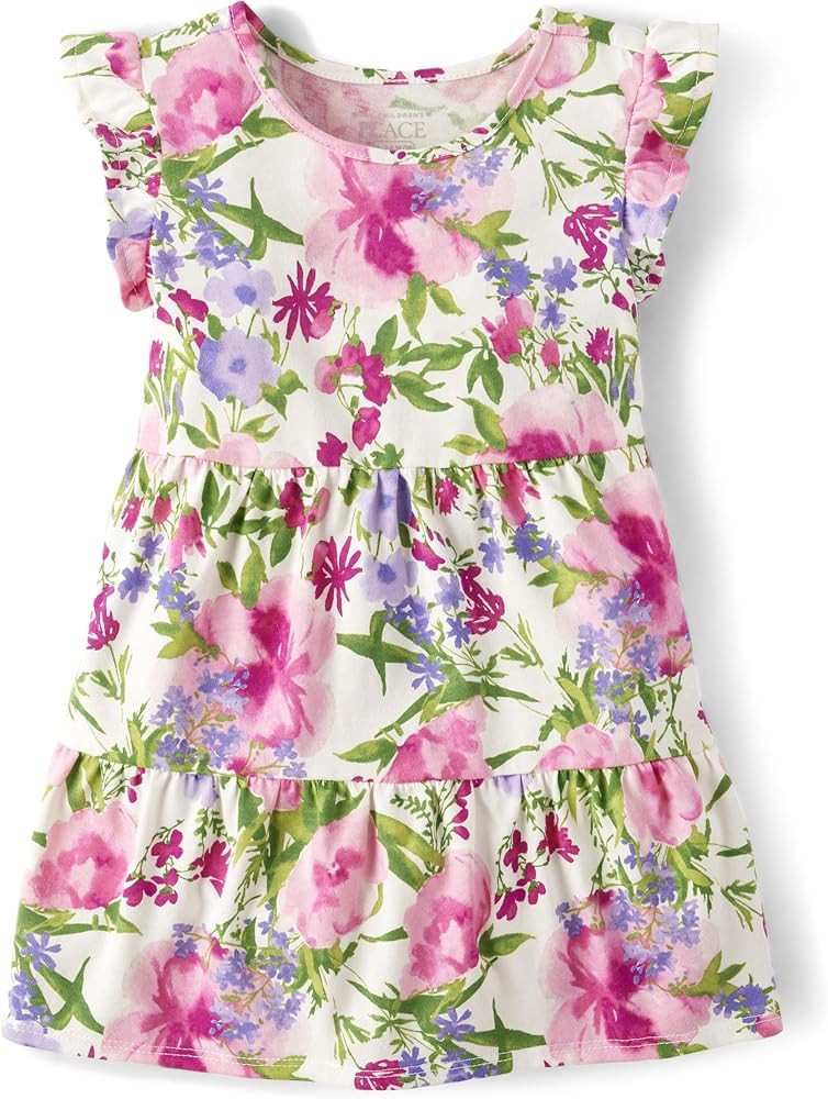The Children's Place Baby Girls' and Toddler Short Sleeve Everyday Dresses | Amazon (US)