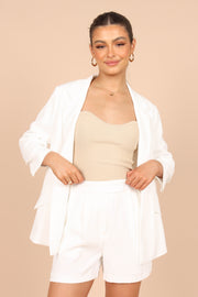 Audrey Tailored Shorts - White | Petal & Pup (US)