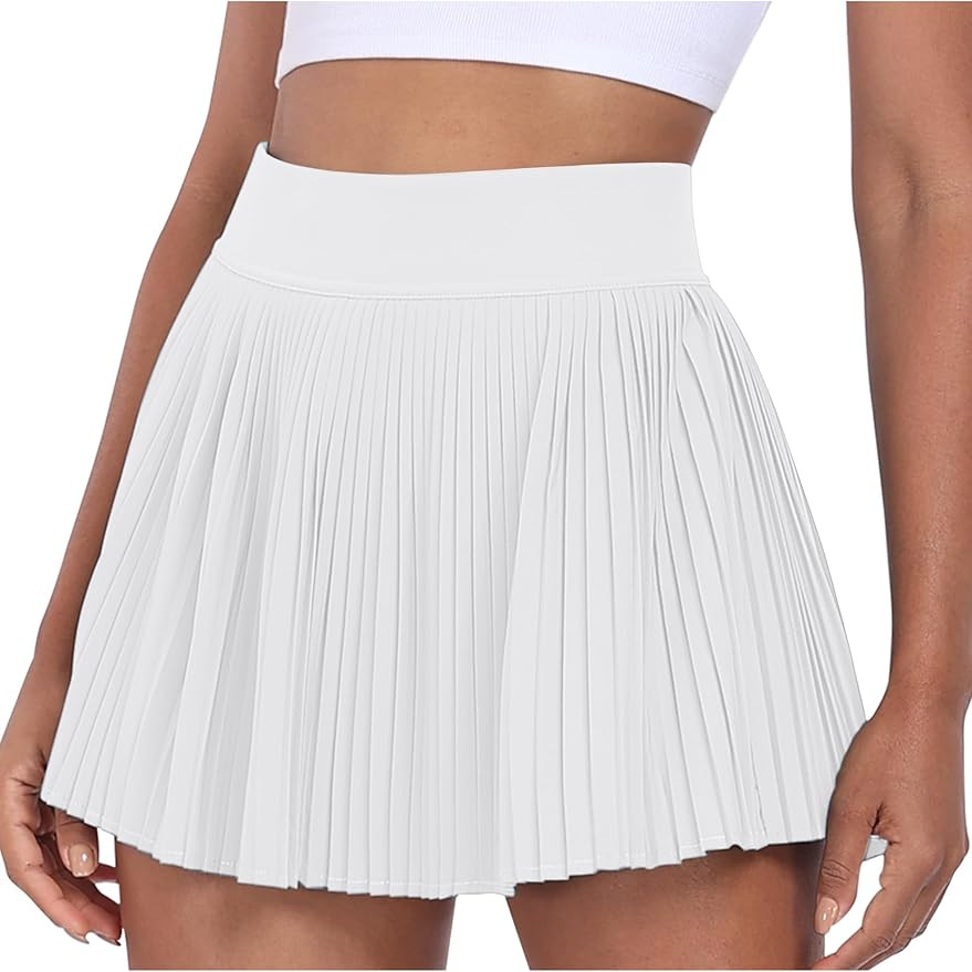 Desol Pleated Tennis Skirt for Women with Pocket Shorts High Waisted Women's Tennis Skort Athleti... | Amazon (US)
