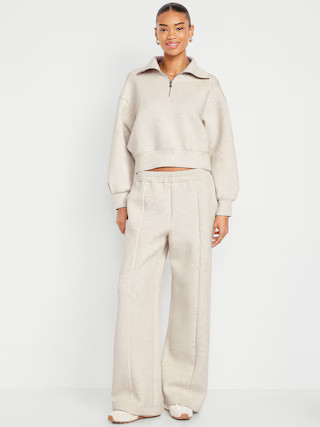 High-Waisted Bounce Fleece Wide-Leg Sweatpants | Old Navy (US)