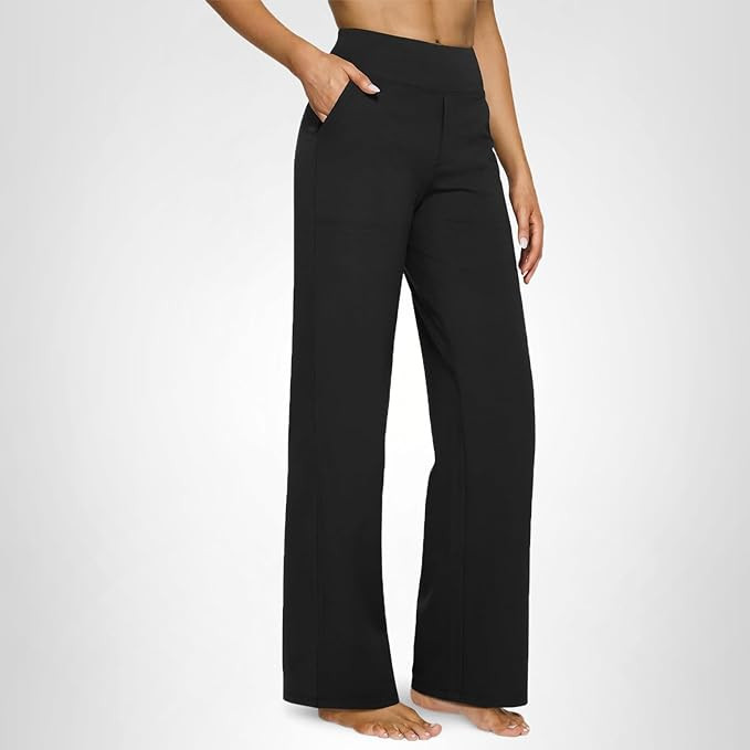 G4Free EverGoing Yoga Pants Women Wide Leg Pants with Pockets High Waist Stretch Dress Casual Swe... | Amazon (US)