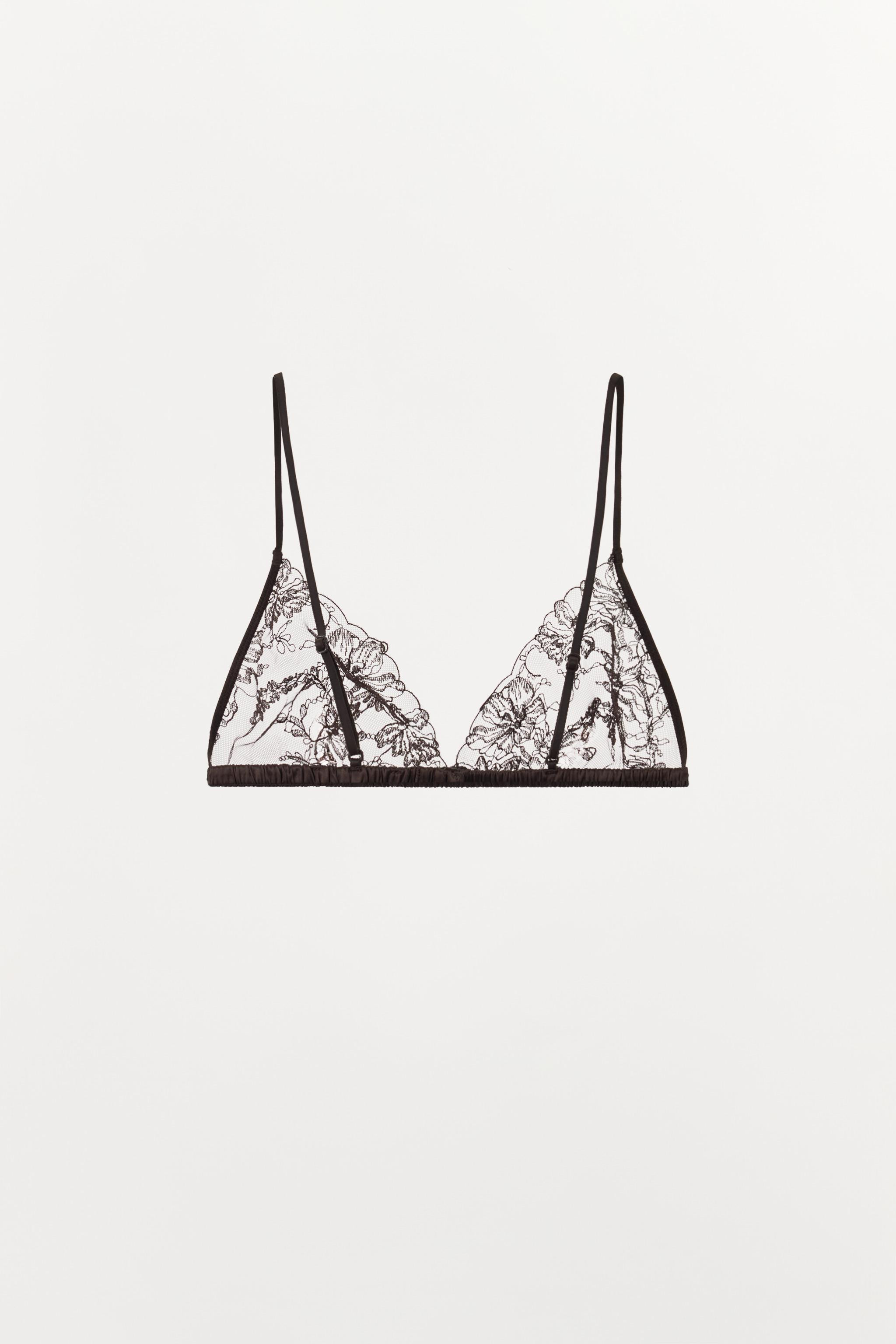 LACE TRIM TRIANGLE BRA | Zara US