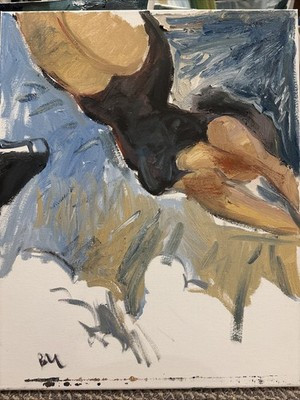 Woman Diving Oil Painting 16”x20” Canvas Original | eBay US