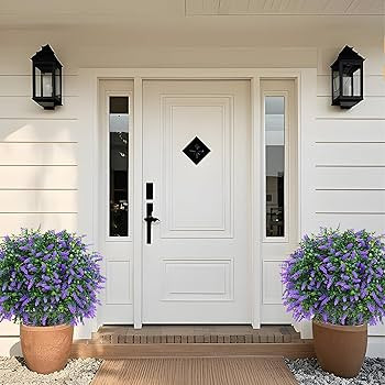 Amazon.com - Artificial Lavender Topiary Ball Trees with Ground Spike, 2 Pack 16 Inches UV Resist... | Amazon (US)