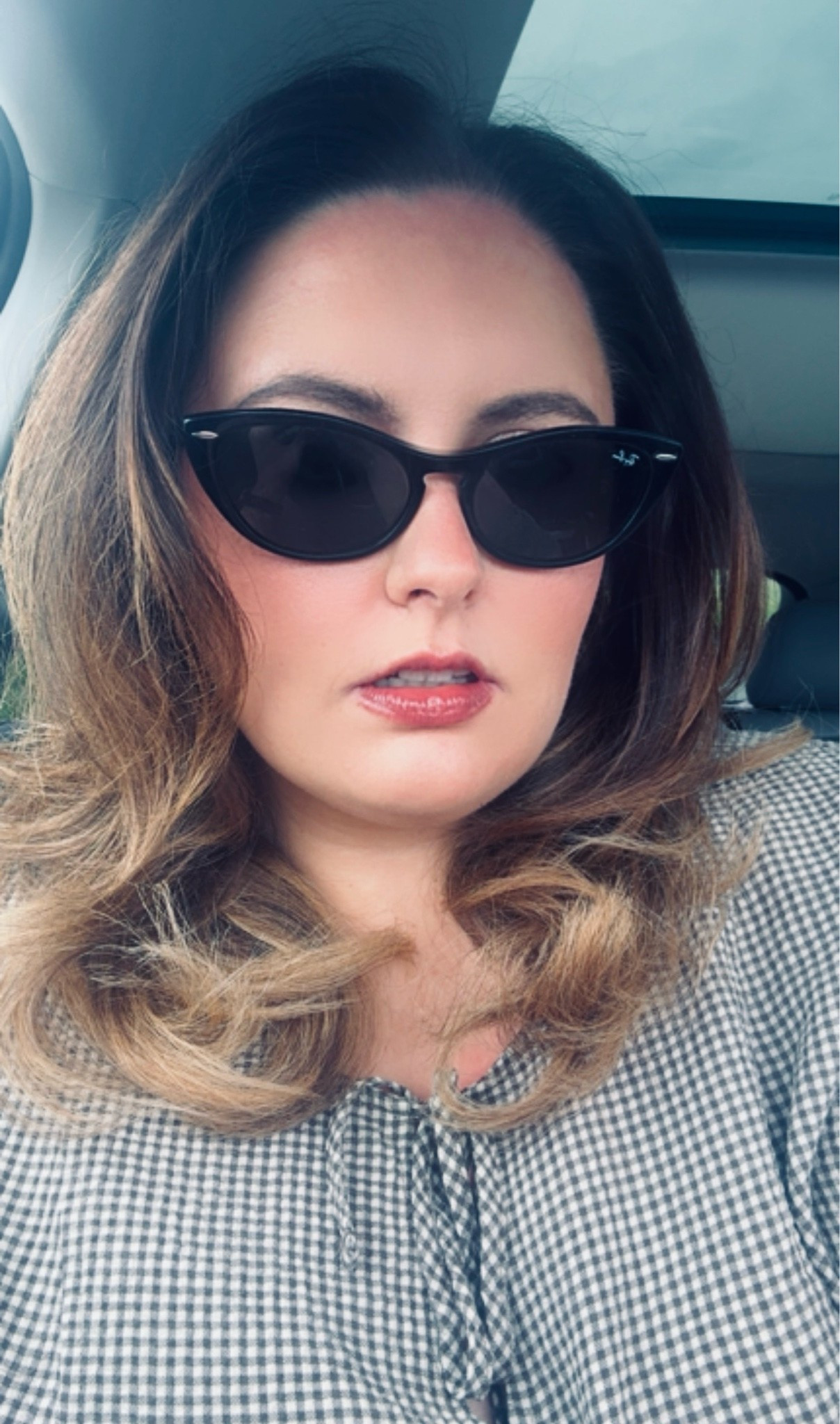 Summer outfit of the day 🤎 // L L bean brown gingham top, Ray-ban Nina cat eye sunglasses, Buxom lip gloss in shade Gabby

#LTKootd #LTKBeauty #LTKdayinmylife
