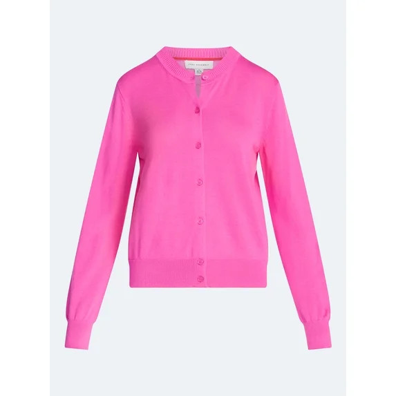 Free Assembly Women's Classic Cardigan Sweater with Long Sleeves, Lightweight, Sizes XS-4X | Walmart (US)