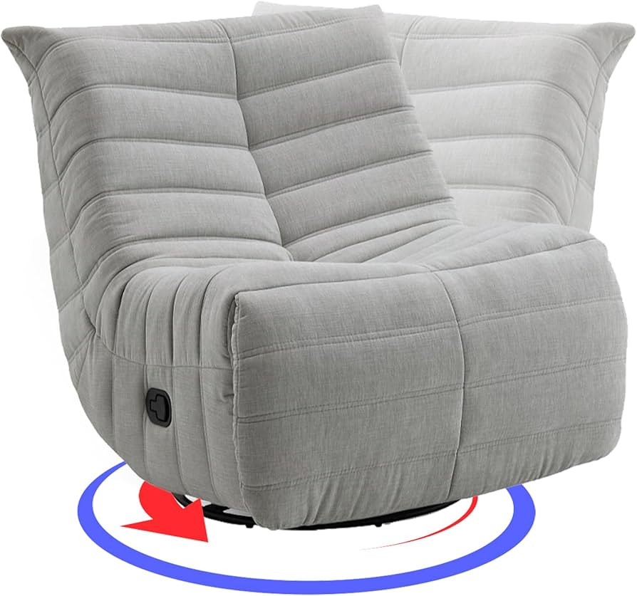 Talmon Armless Recliner Chair with Footrest, Oversized 360 Degree Swivel Recliner Chair Bean Bag ... | Amazon (US)