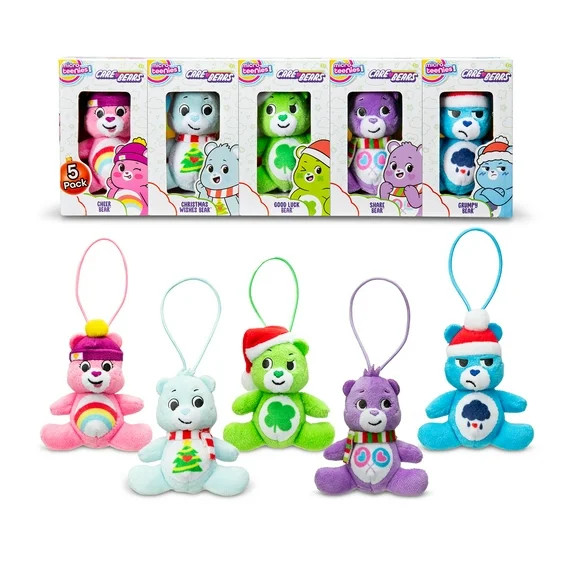 Micro Teenies Care Bears Holiday 5-Pack Treasure Box, Plush Figures Girls and Boys, Ages 3 Years+ | Walmart (US)