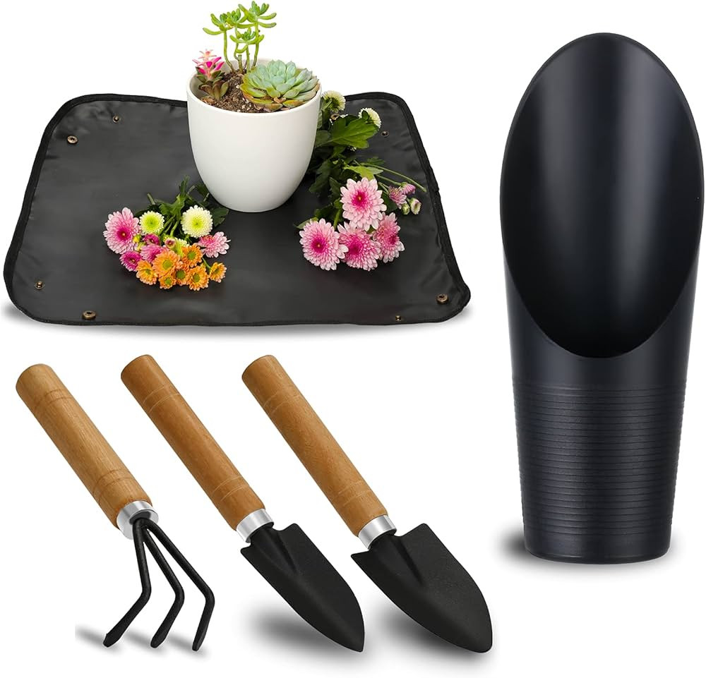 5Pcs Succulent Tools, Mini Garden Tools,Plant Potting Mat as Plant Accessories,Succulent Gardendi... | Amazon (US)