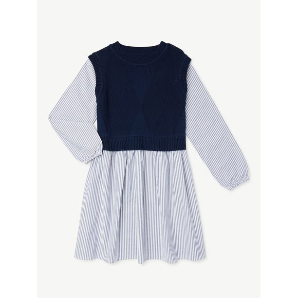 Free Assembly Girls Sweater Vest Dress, Sizes 4-18 | Walmart (US)