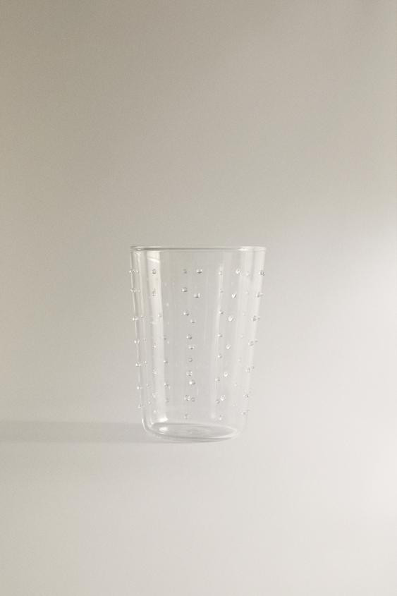 BOROSILICATE GLASS TUMBLER WITH DOTS | Zara US