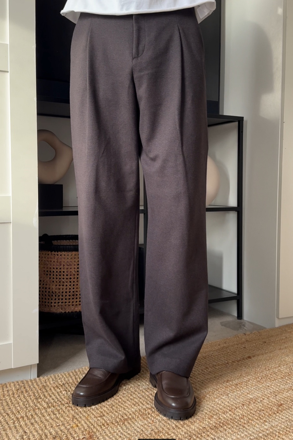 uniqlo wide leg pleated trousers - dark brown
river island chunky loafers - brown

#LTKstyletip #LTKmens #LTKshoecrush