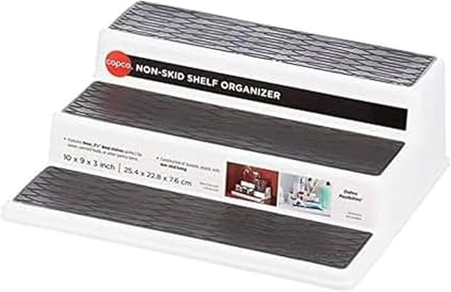 Copco Non-Skid 3-Tier Spice Rack Organizer for Cabinet - 10 Inch Kitchen Pantry Organizer with Ra... | Amazon (US)