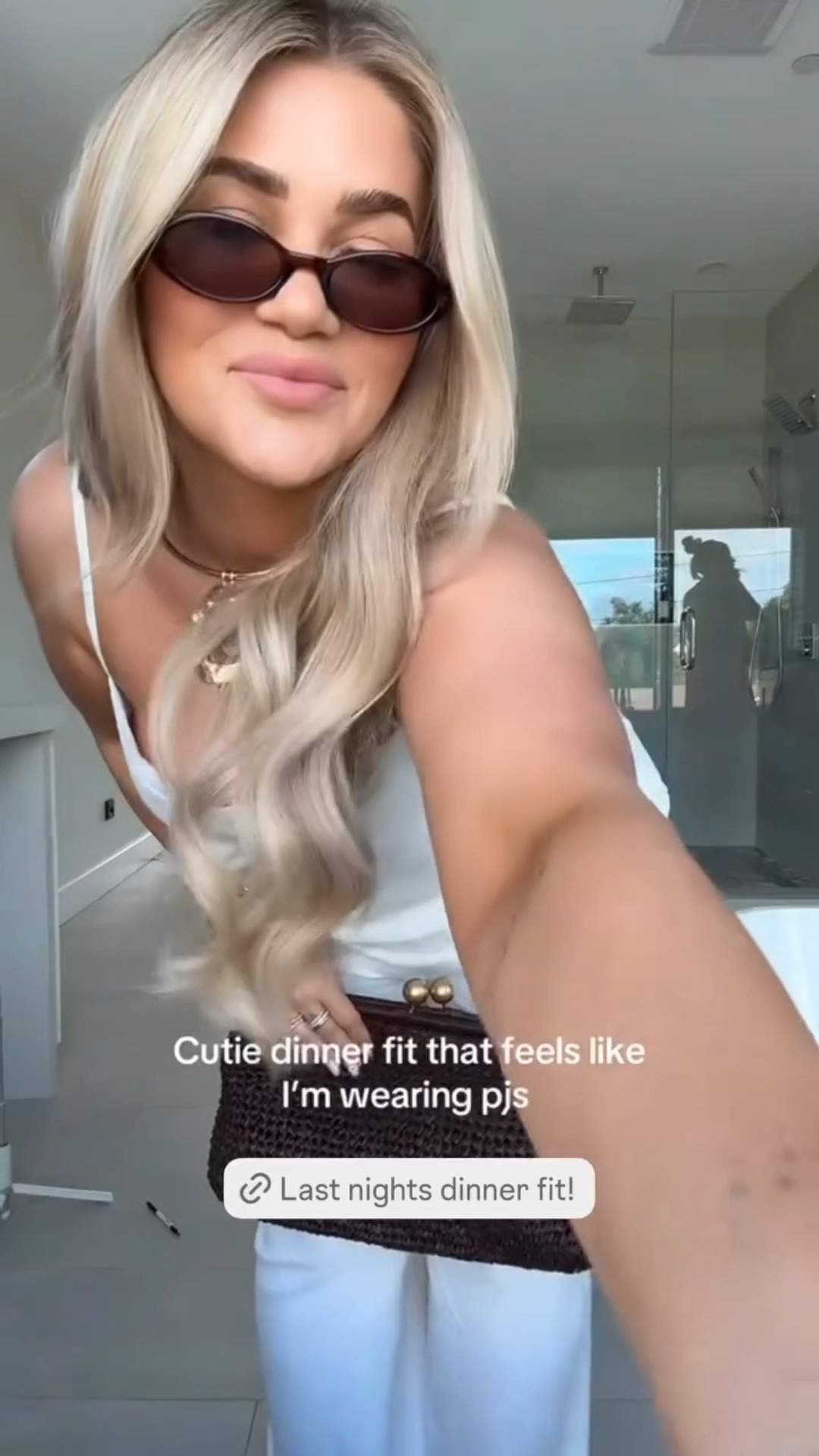 Comfy but cute dinner fit🤍 I wear a large top and XL pants 

#LTKMidsize #LTKStyleTip