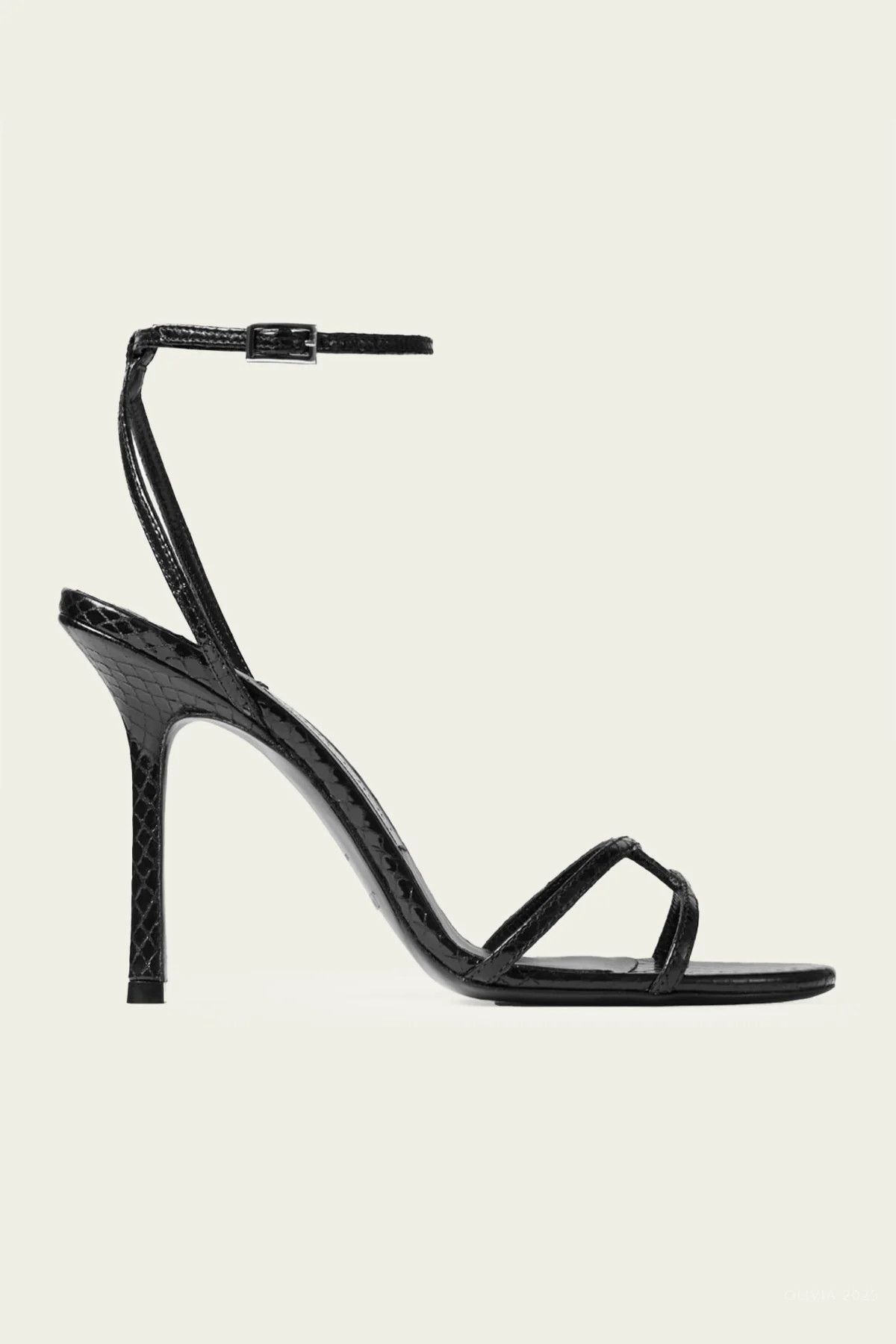 Leo 100 Candy Wrap Leather Sandals in Black - Black US 10.5 | Shop Olivia