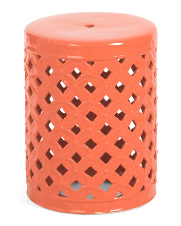 13X18 Lattice Ceramic Decorative Stool | TJ Maxx