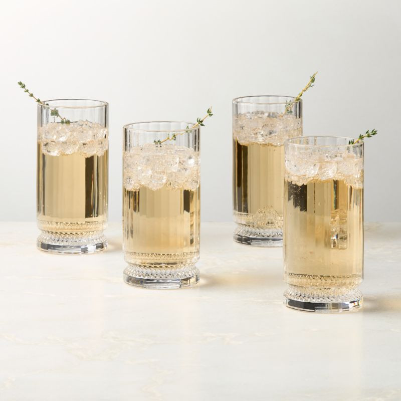 Vincent Highball Glasses Set of 4 + Reviews | CB2 | CB2