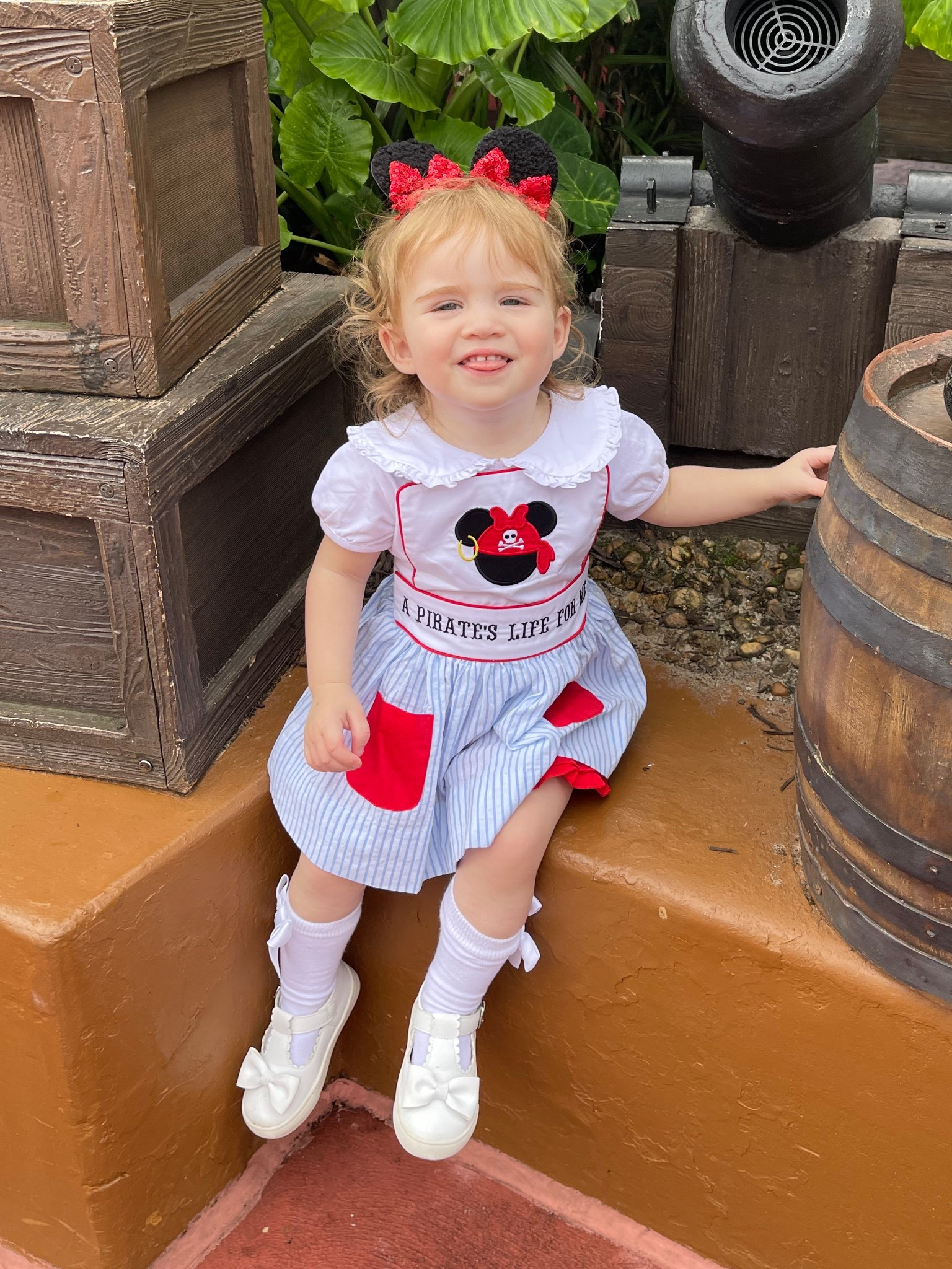 Mini Pirate Mouse 🏴‍☠️❤️✨ Disney Day Outfit



Our little pirate girl outside Pirates of the Caribbean and my heart can’t take it 😭❤️ The sweetest smocked pirate mouse dress with matching embroidered socks and the cutest little bow shoes — such a precious outfit for Magic Kingdom! Comfortable, breathable, and toddler-approved for long park days 👏

We used the baby mouse ears clip set for park days so she can wear ears without them falling off or hurting her head 🎀 Such a win! The Stride Rite bow shoes hold up SO well on walking days and don’t rub little feet — we love them!

Save this for your Disney outfits inspo, pirates theme days, MNSSHP, or your next magical vacation ✨🏰

🛍️ Everything shown is linked right here!

mickey mouse dress toddler • smocked disney outfit • toddler disney style • disney toddler girl outfit • disney trip outfits for kids • toddler park day outfits • pirates of the caribbean disney world • disney outfit ideas • comfortable toddler shoes • toddler headband bows • mini mouse ears clips toddler • travel outfit toddler • magical vacation family style

#LTKTravel #LTKKids #LTKBaby