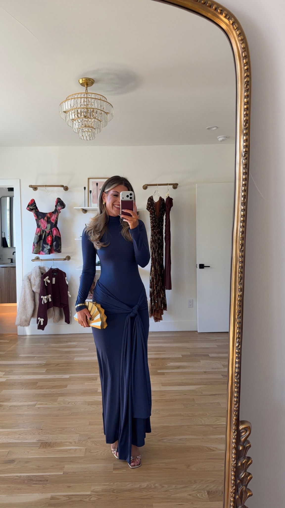 Navy blue long sleeve knitted winter event and wedding guest dress 

Vici code: emerson30
Revolve code: tulip
Electric picks code: emerson20

Sized up to a 4

Wedding guest
Formal event
Black tie
Knot front
Long sleeve
Winter wedding
Special occasion 

#LTKWedding #LTKParties #LTKHoliday