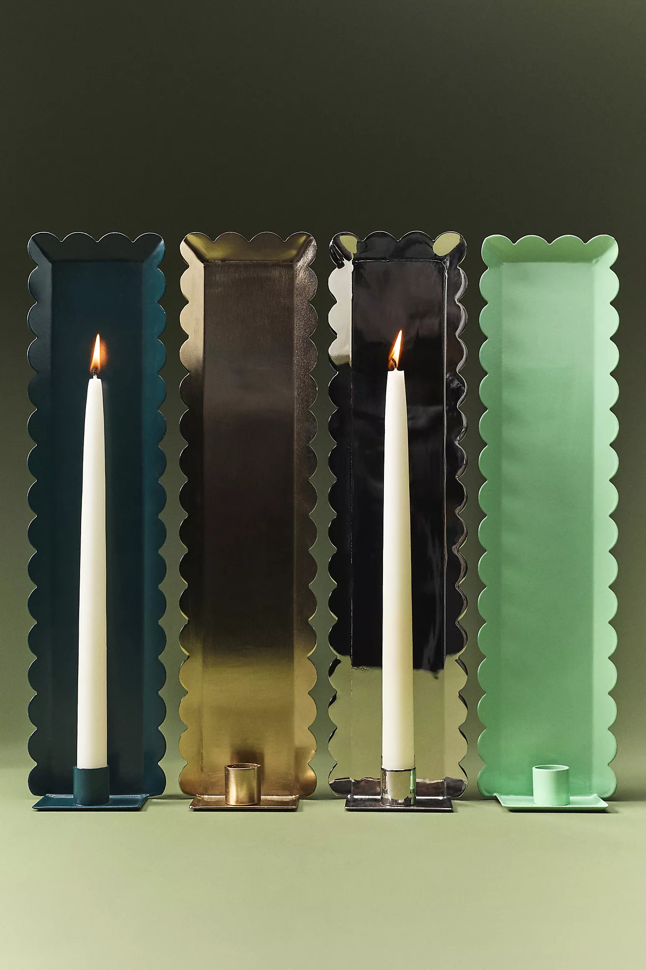 Scalloped Metal Candle Holder Wall Sconce | Anthropologie (US)