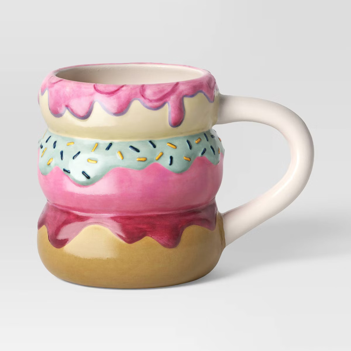 16oz Stoneware Figural Donut Mug Pink - Room Essentials™ | Target