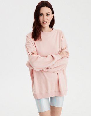 AE Fleece Oversized Vintage Crew Neck Sweatshirt | American Eagle Outfitters (US & CA)