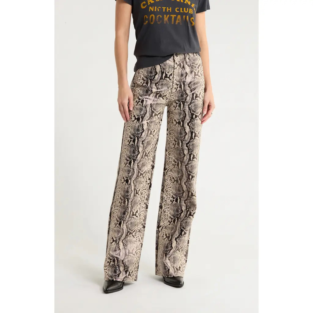 MOTHER The Maven Straight Leg Faux Leather Pants in In Cold Blood at Nordstrom Rack, Size 29 | Nordstrom Rack