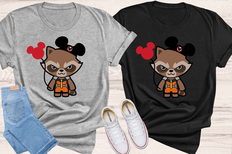 ROCKET SHIRT  Rocket Groot Tee  Mickey Mouse Ears Tee Shirt | Etsy | Etsy (US)