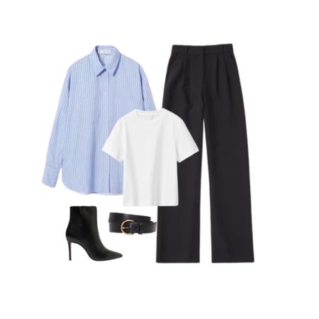 The perfect outfit to wear to work this summer 
#workwear #trousers #booties #buttondown

#LTKworkwear #LTKstyletip #LTKunder100