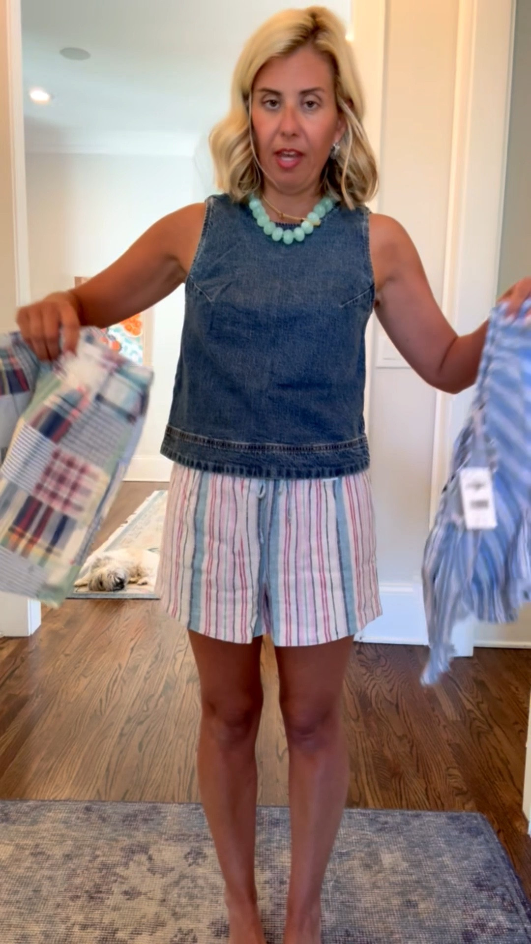 Cuteness overload! Talk about throw on and go! 
￼ 
Code AFLTK for 20% off, including sale items! 
Top - xs
Shorts - small

#LTKxAbercrombie #LTKmomlife #LTKSaleAlert