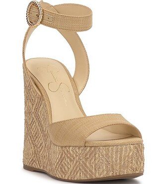 Kamindi Raffia Platform Wedge Sandals | Dillard's