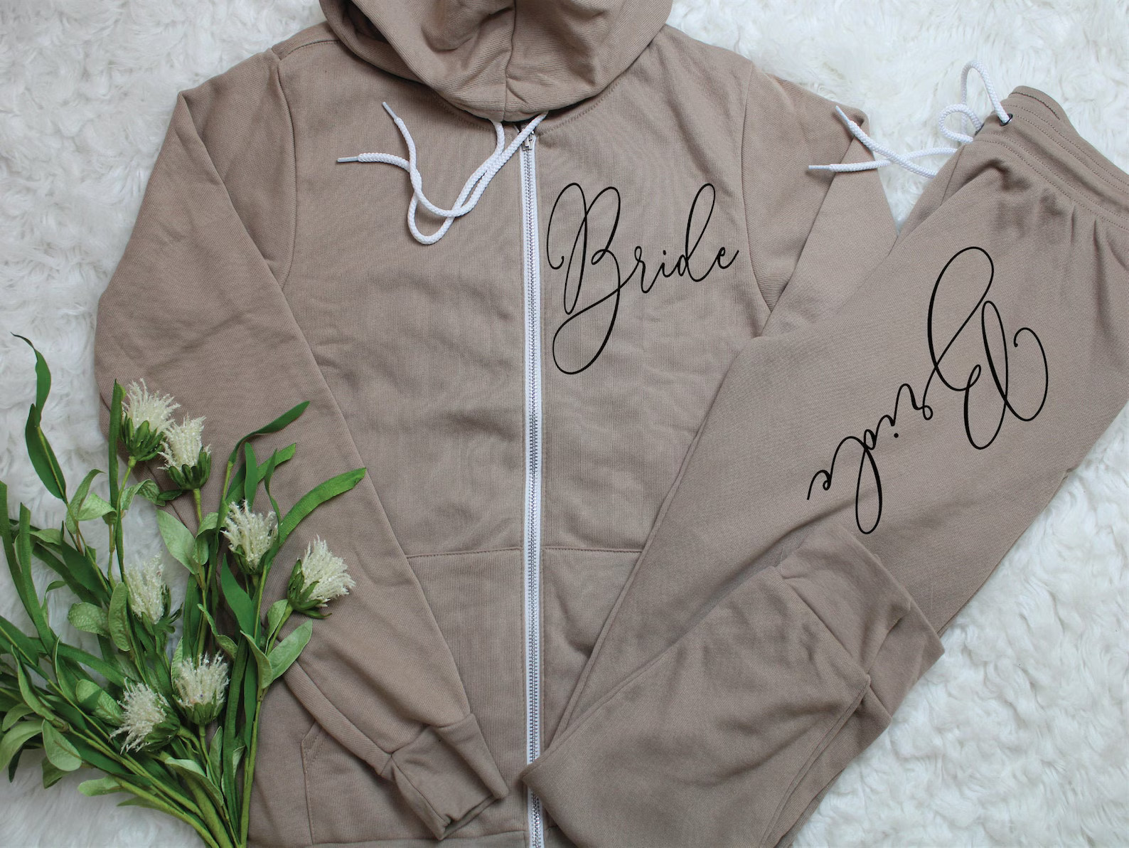 Bride Sweatpants and Hoodie, Bridesmaid Sweatpants, Bridesmaid Zipper Hoodies, Bridal Gift, Bride... | Etsy (US)