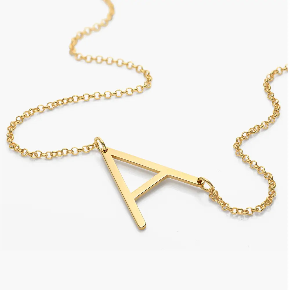 Initial Necklace - Gold Vermeil | Oak & Luna (US)