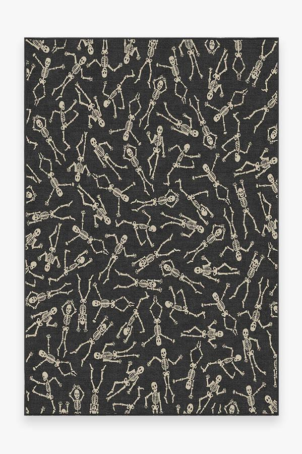 Bone Dance Black Premium Rug | Ruggable