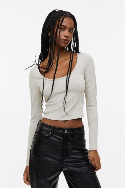 Ribbed Jersey Top | H&M (US + CA)