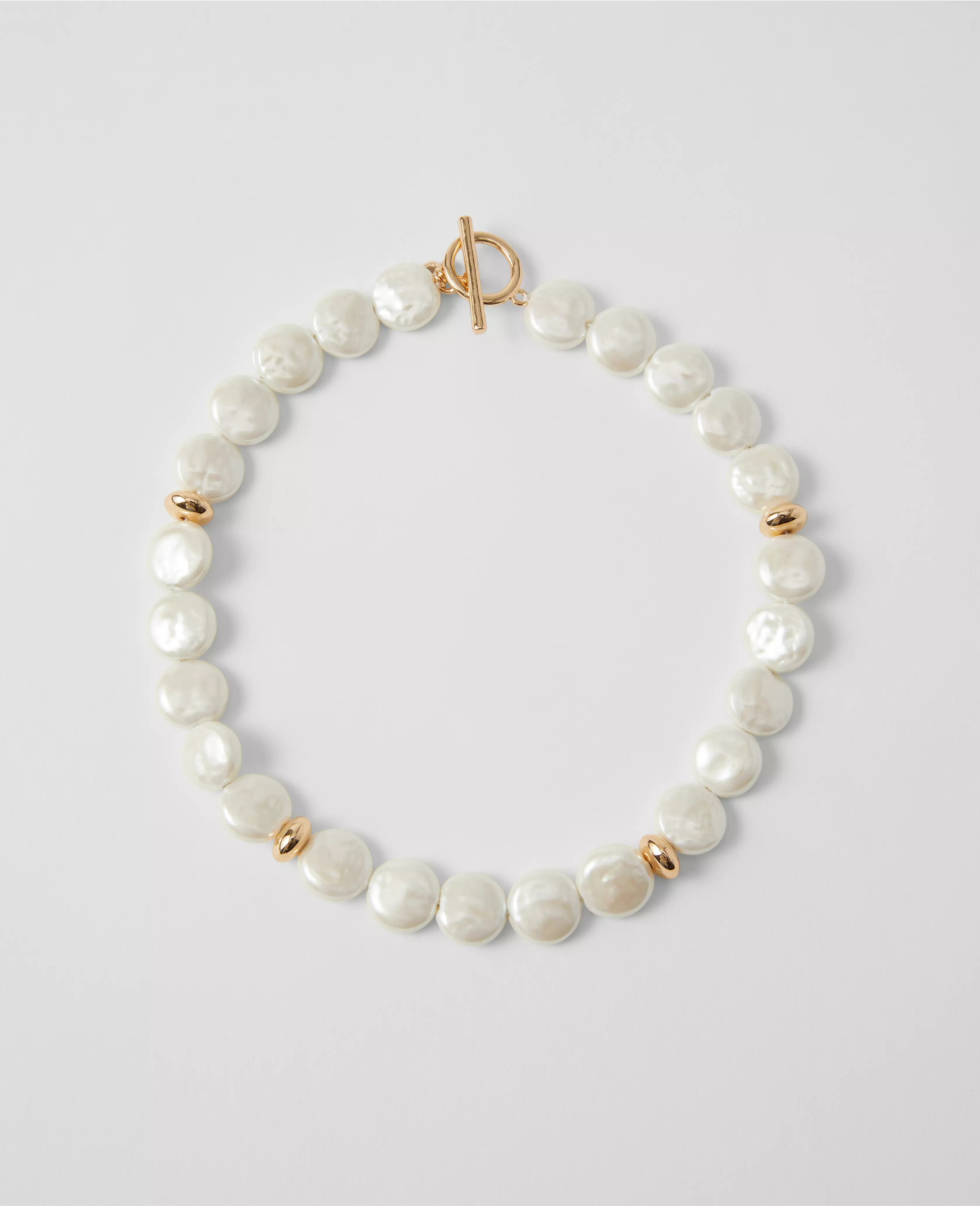 Freshwater Pearl Disc Necklace | Ann Taylor