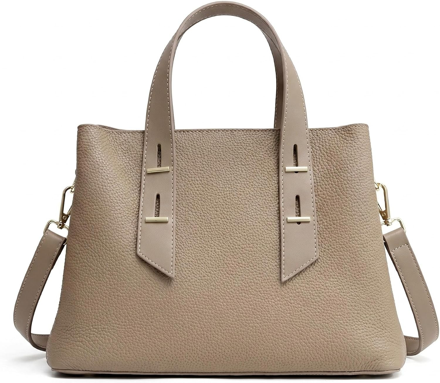 Women's Top Grain Leather Satchel Bags, Premium Top-Handle Shoulder Purse with Adjustable Strap, Fashion Crossbody Handbag for Office, Business, Daily Use | Amazon (US)