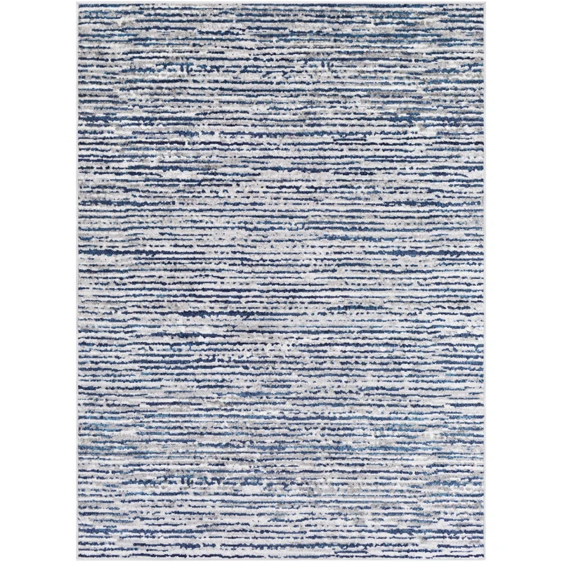 Cepeda Striped Beige/Navy Area Rug | Wayfair North America