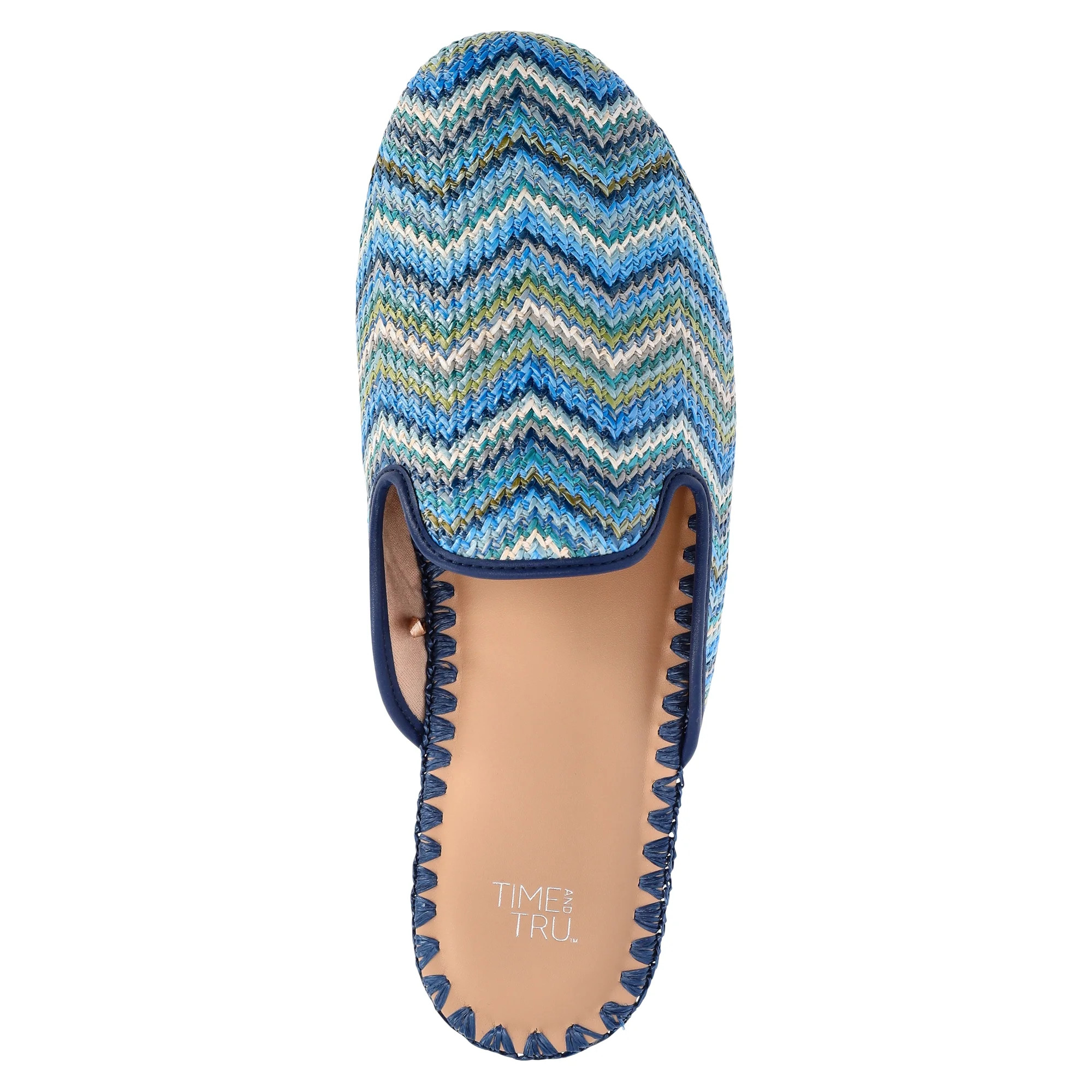 Time and Tru Women's Whipstitch Raffia Mules - Walmart.com | Walmart (US)