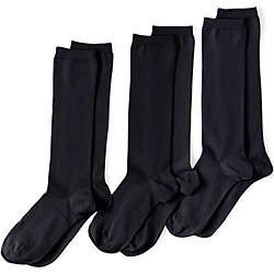 Women's 3-Pack Seamless Toe Solid Trouser Socks | Lands' End (US)