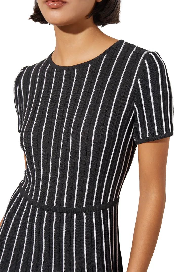 Stripe A-Line Midi Sweater Dress | Nordstrom