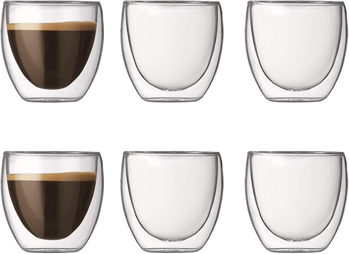 Bodum - 4557-10-12 - Pavina - Coffret de 6 Verres Double Paroi - 0.08 l, Transparent, 6 Unité | Amazon (FR)