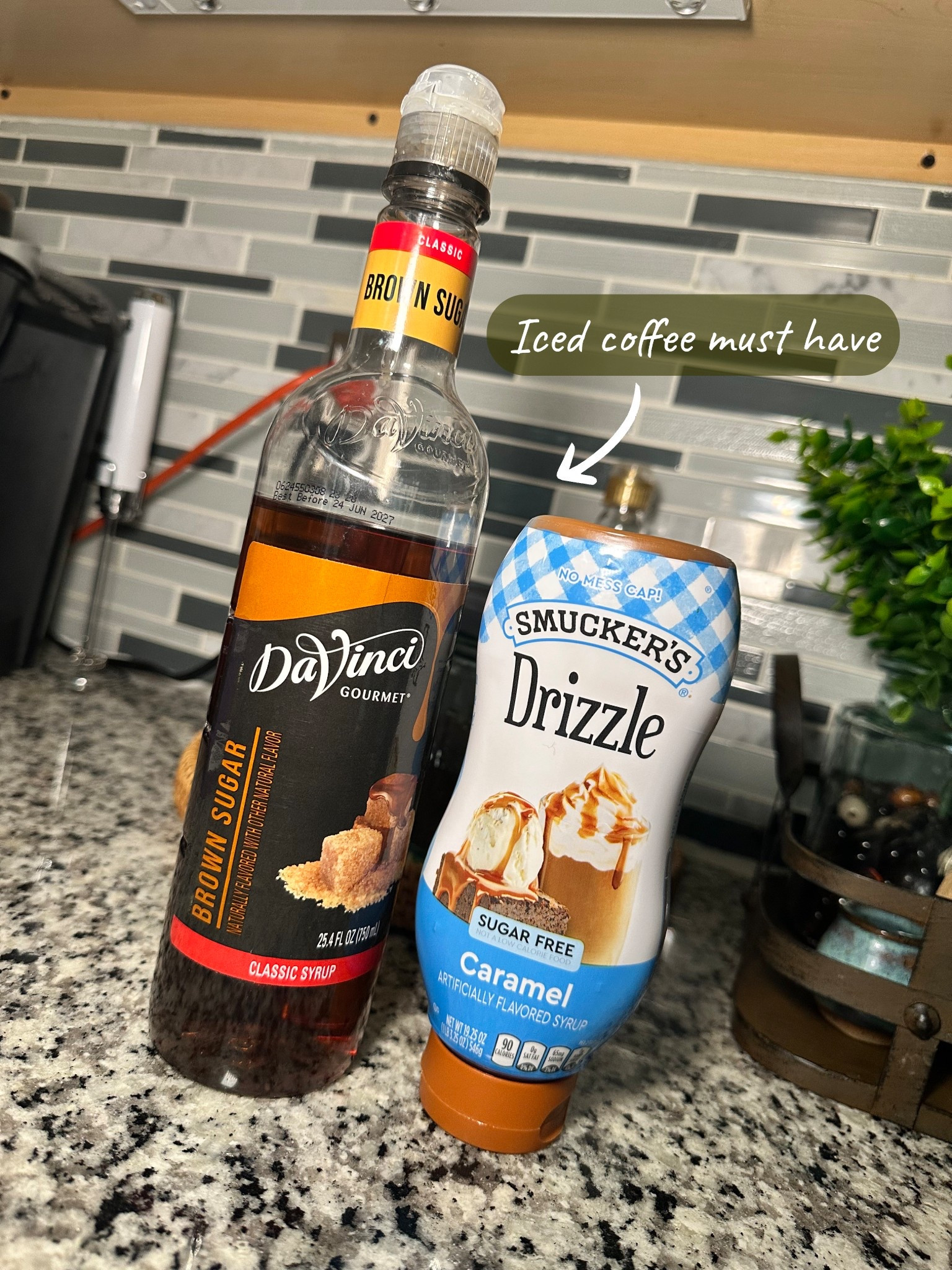 Two non-negotiables for my homemade iced coffee! Easily the best sugar free caramel syrup. It’s thick and drizzles just like the good stuff 😋 

I’m brand new to DaVinci sugar free syrups but this brown sugar was a major hit!! 10/10 recommend for your iced coffee creations ❤️

#LTKdayinmylife #LTKfoodie
