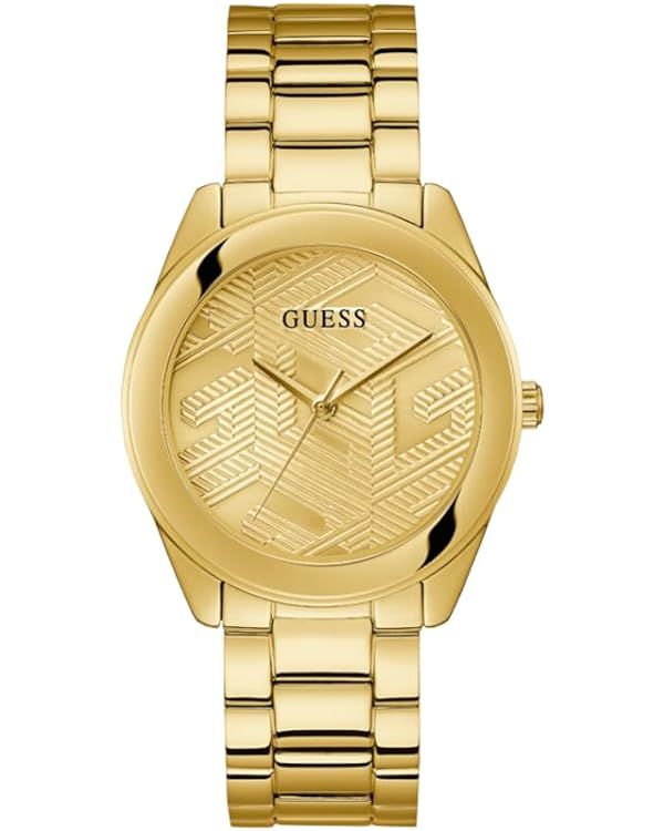 GUESS Women's 40mm Watch - Gold Tone Bracelet Champagne Dial Gold Tone Case | Amazon (US)