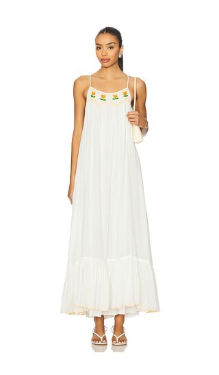 Tip Toeing Tulip Midi Dress in Whisper White | Revolve Clothing (Global)