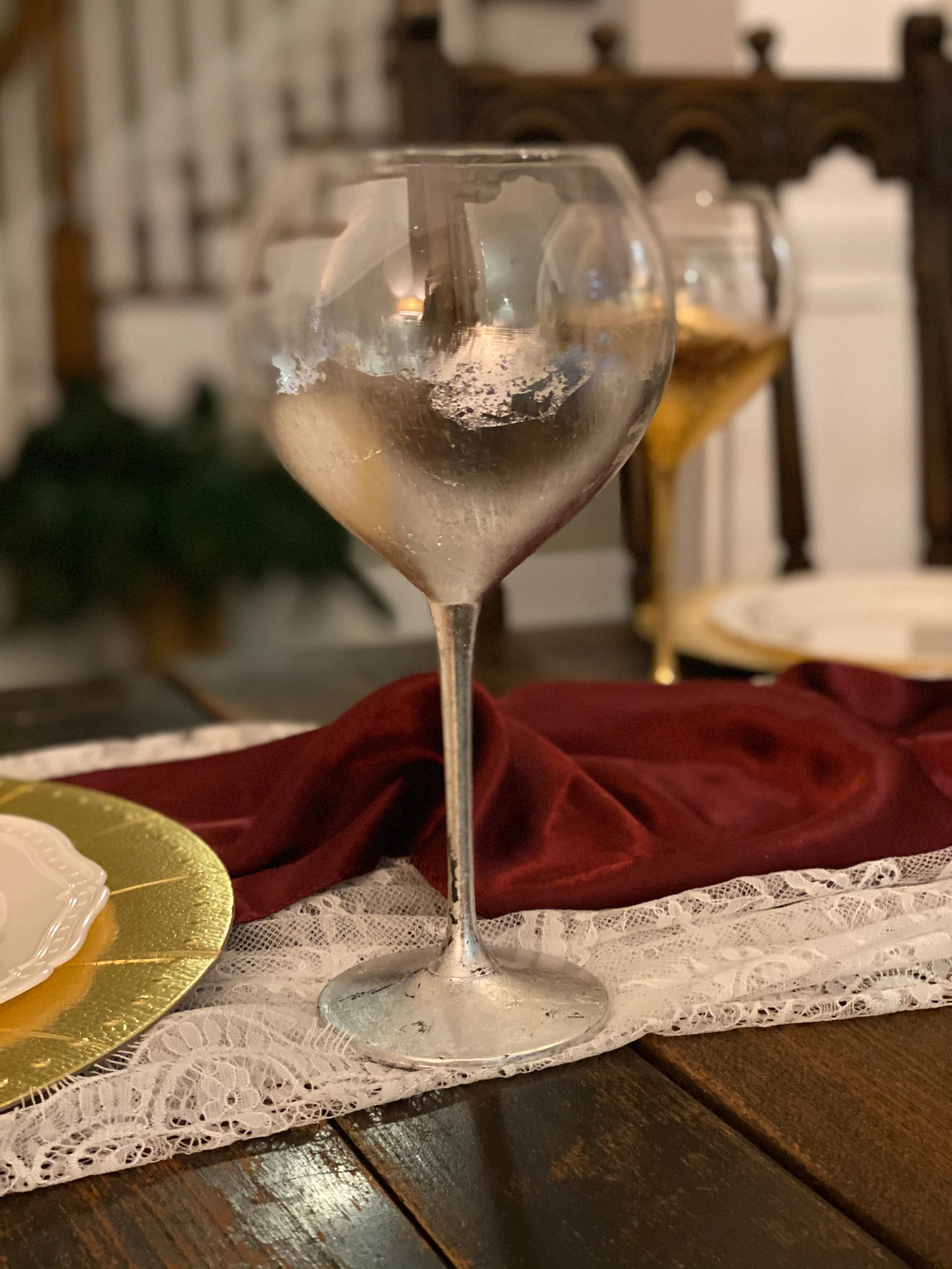 Gold/silver Leaf 22oz Red Wine Glass | Etsy | Etsy (US)