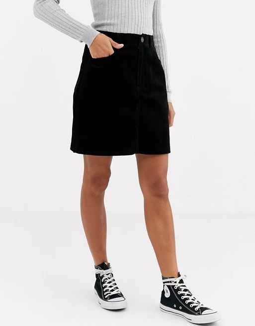 New Look cord pocket mini skirt in black | ASOS (Global)