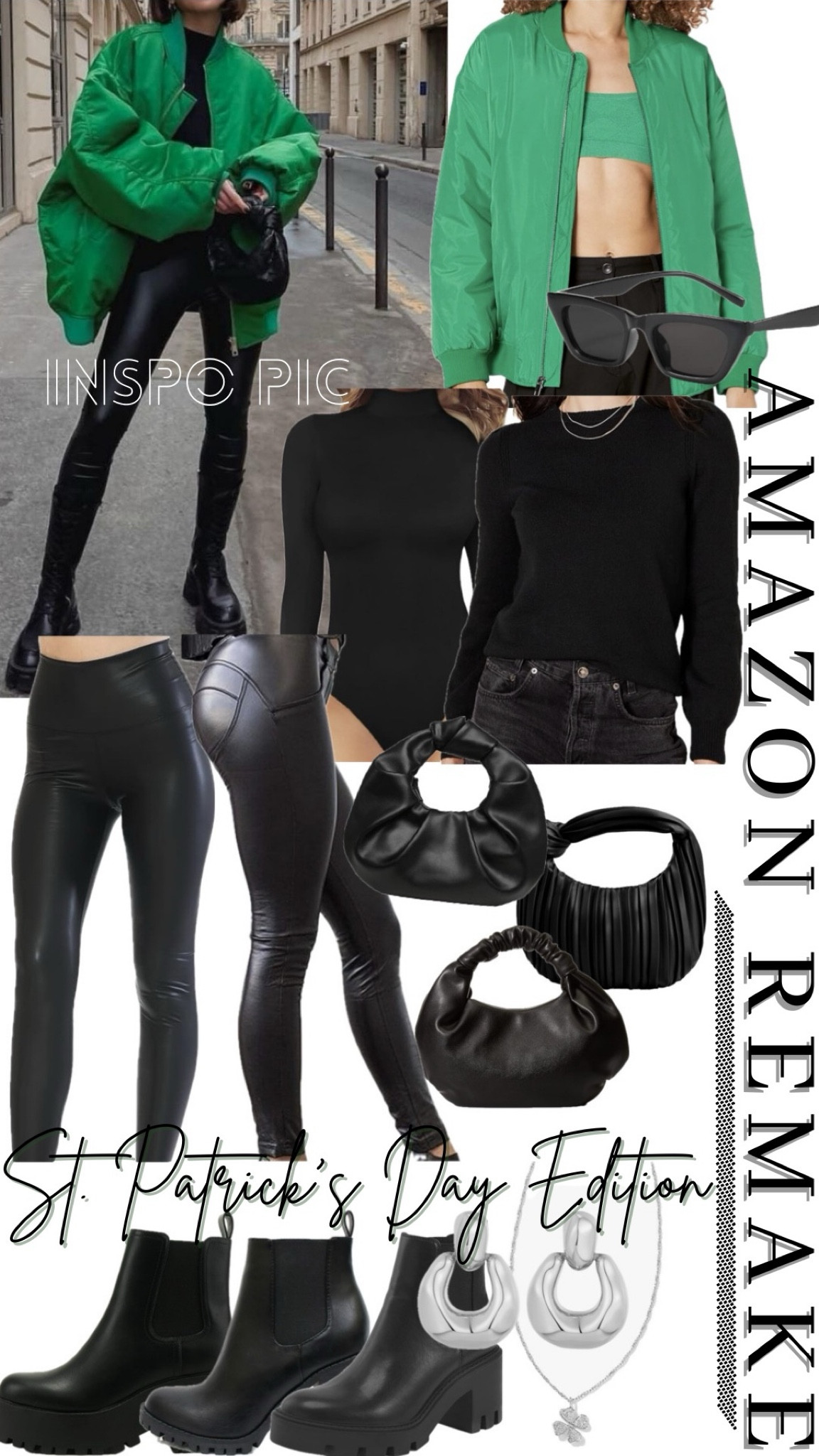 St. Patrick’s Day Outfit 🍀 

Amazon outfit remake | Pinterest Inspired. 

The bomber jacket comes in a WIDE range of sizes so go up a few sizes to get the baggy look if you want! 

#LTKmidsize #LTKstyletip #LTKfindsunder100