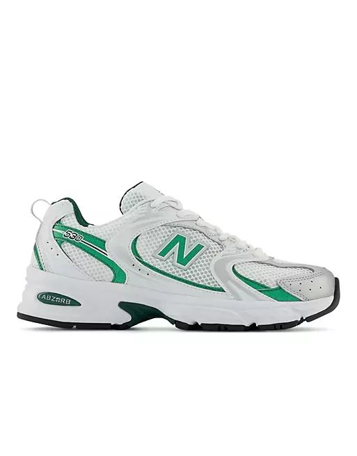 New Balance 530 trainers in white and mint green | ASOS (Global)